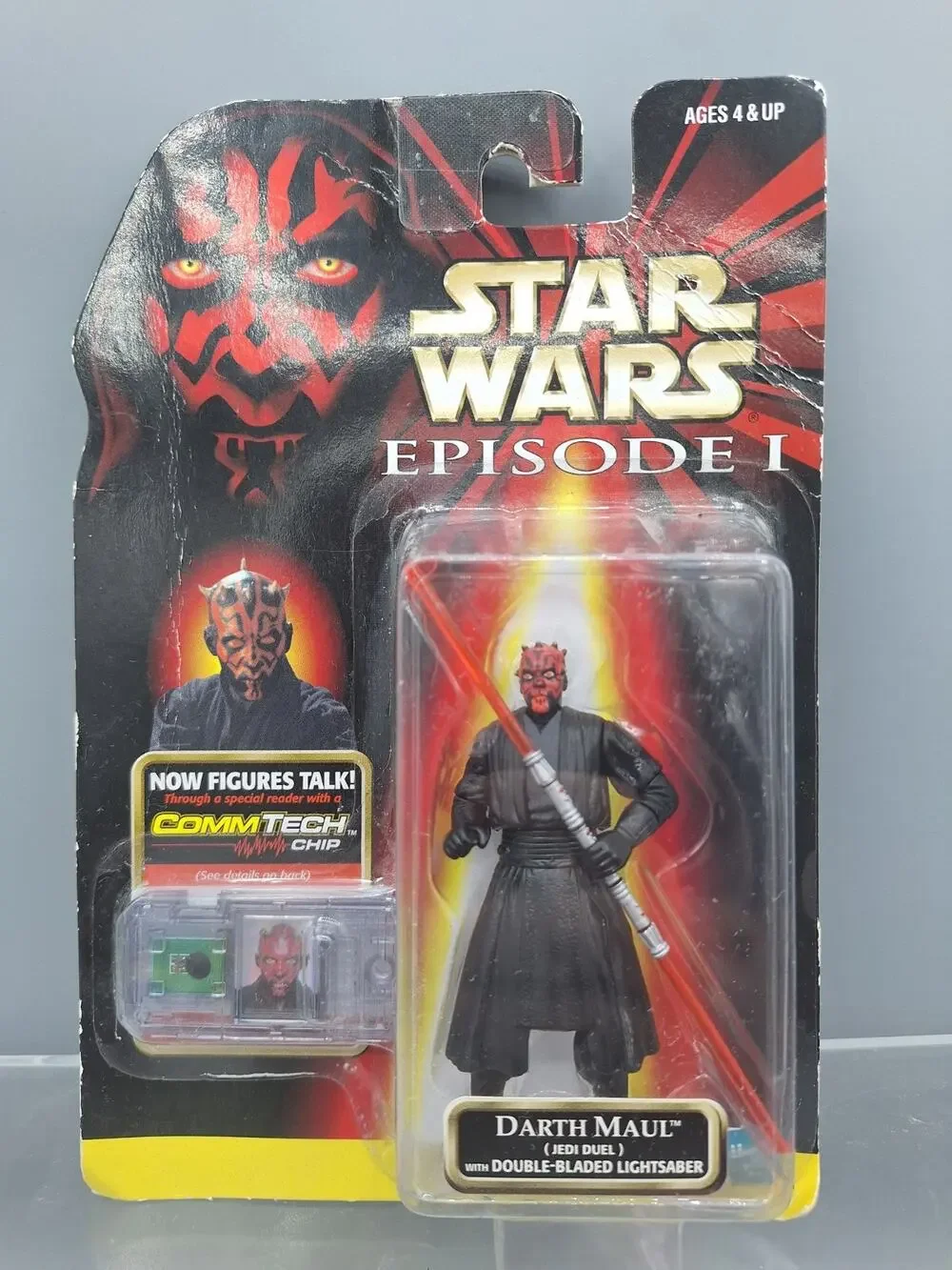 Star Wars Episode 1~Darth Maul Action Figure~1998 Hasbro w/CommTech Chip